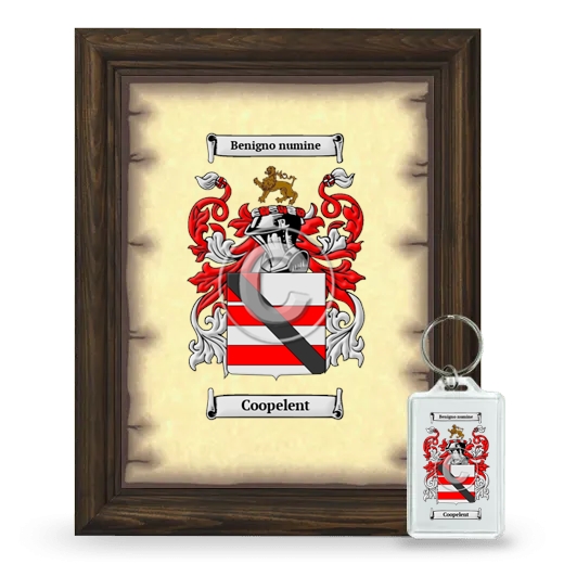 Coopelent Framed Coat of Arms and Keychain - Brown