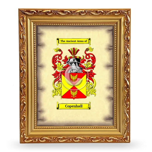 Copenhall Coat of Arms Framed - Gold