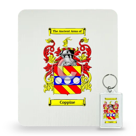 Coppine Mouse Pad and Keychain Combo Package