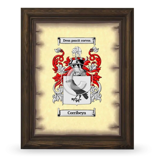 Corribeyn Coat of Arms Framed - Brown