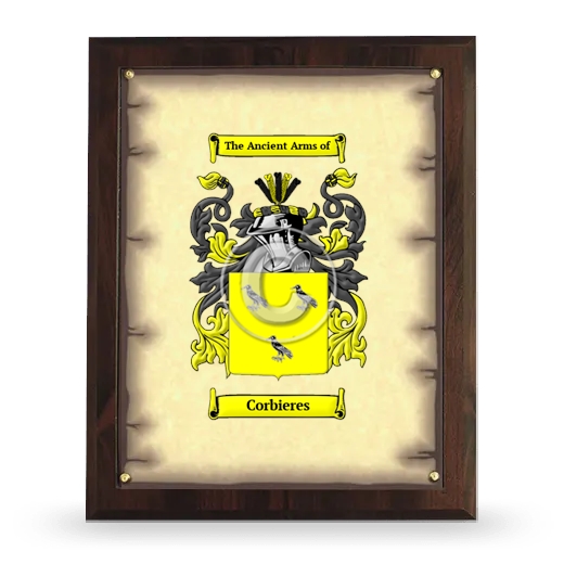 Corbieres Coat of Arms Plaque