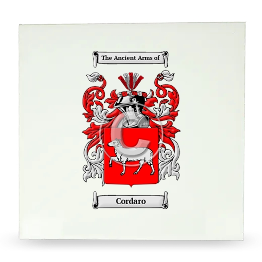 Cordaro Large Ceramic Tile with Coat of Arms