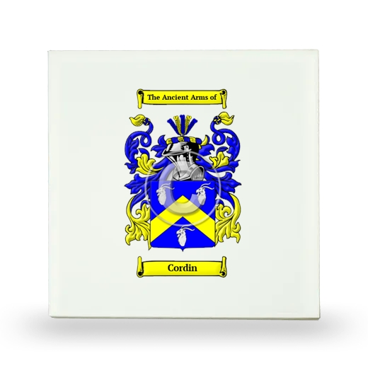 Cordin Small Ceramic Tile with Coat of Arms