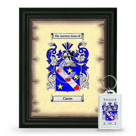 Curro Framed Coat of Arms and Keychain - Black