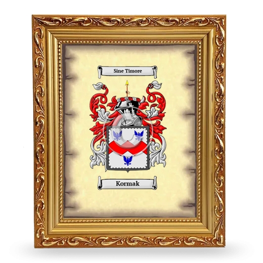 Kormak Coat of Arms Framed - Gold