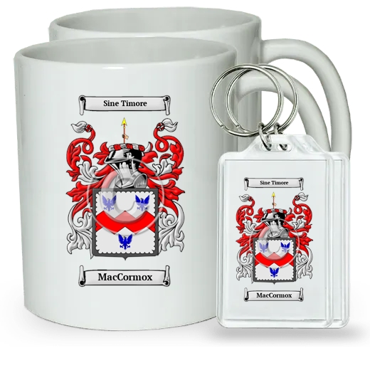 MacCormox Pair of Coffee Mugs and Pair of Keychains