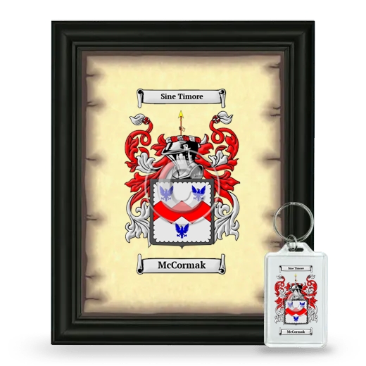 McCormak Framed Coat of Arms and Keychain - Black