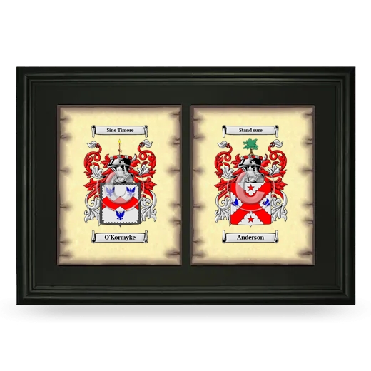 Double Coat of Arms Framed - Black