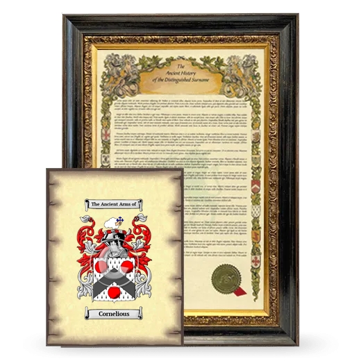 Cornelious Framed History and Coat of Arms Print - Heirloom