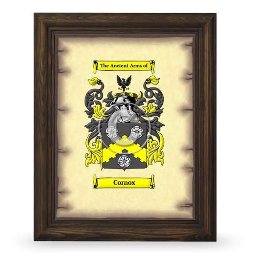 Cornox Coat of Arms Framed - Brown