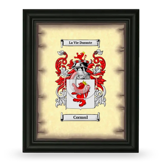 Cormul Coat of Arms Framed - Black