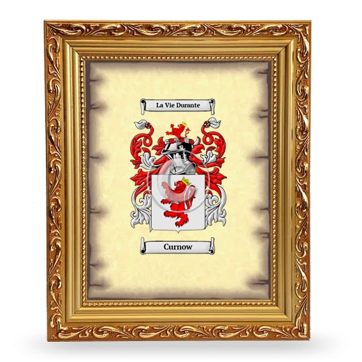 Curnow Coat of Arms Framed - Gold