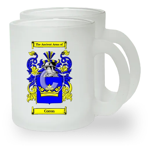 Coron Pair of Frosted Glass Mugs