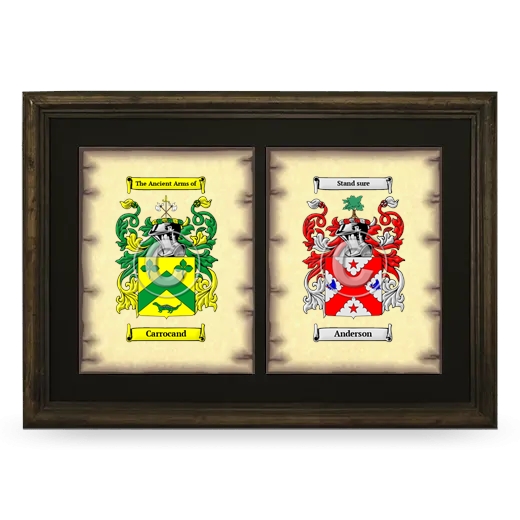 Double Coat of Arms Framed - Brown