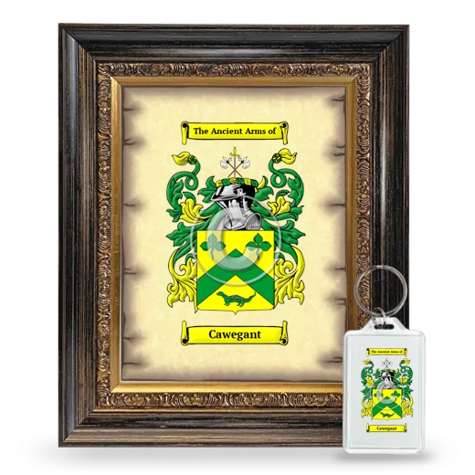 Cawegant Framed Coat of Arms and Keychain - Heirloom