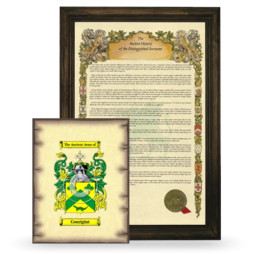 Courigint Framed History and Coat of Arms Print - Brown