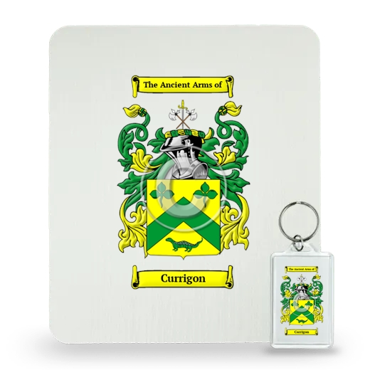 Currigon Mouse Pad and Keychain Combo Package