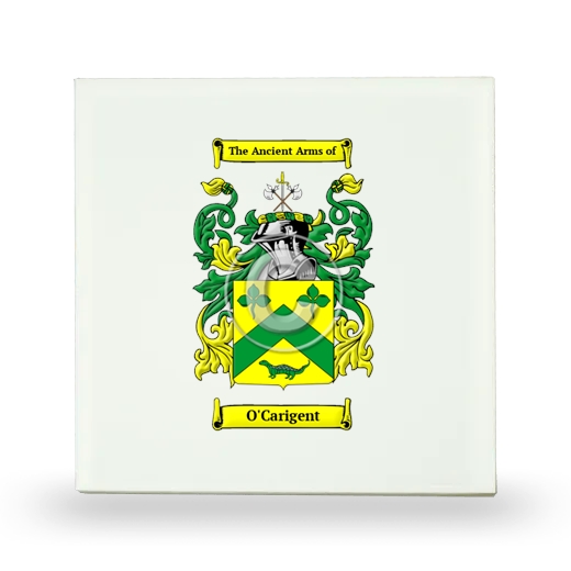 O'Carigent Small Ceramic Tile with Coat of Arms