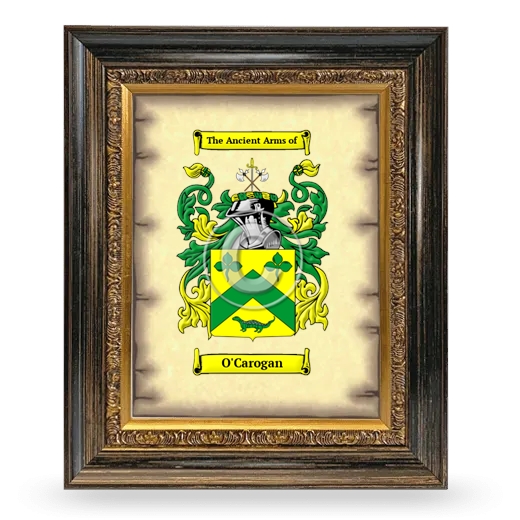 O'Carogan Coat of Arms Framed - Heirloom