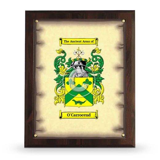 O'Carrocend Coat of Arms Plaque