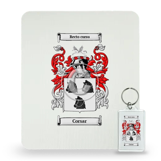 Corsar Mouse Pad and Keychain Combo Package