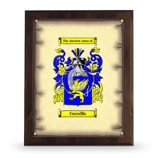 Cursellis Coat of Arms Plaque