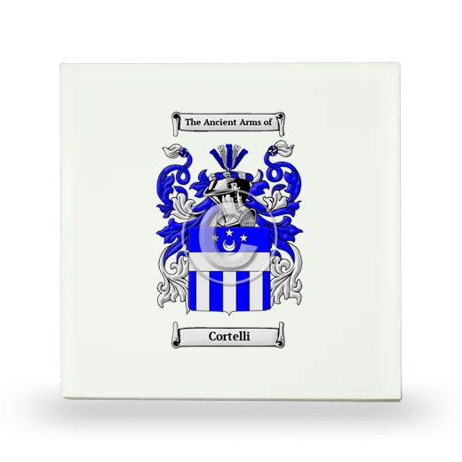 Cortelli Small Ceramic Tile with Coat of Arms