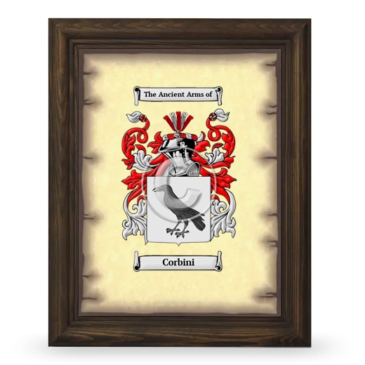 Corbini Coat of Arms Framed - Brown