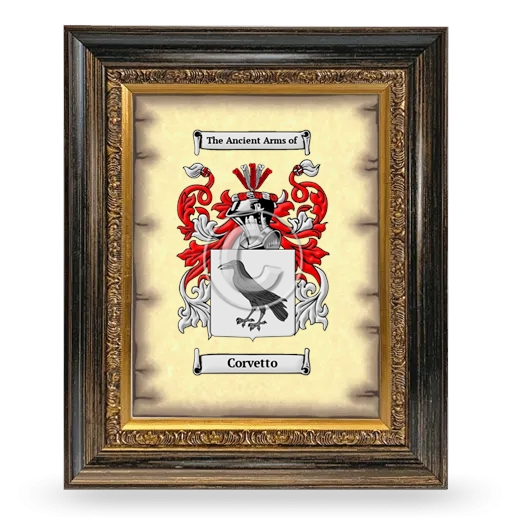 Corvetto Coat of Arms Framed - Heirloom