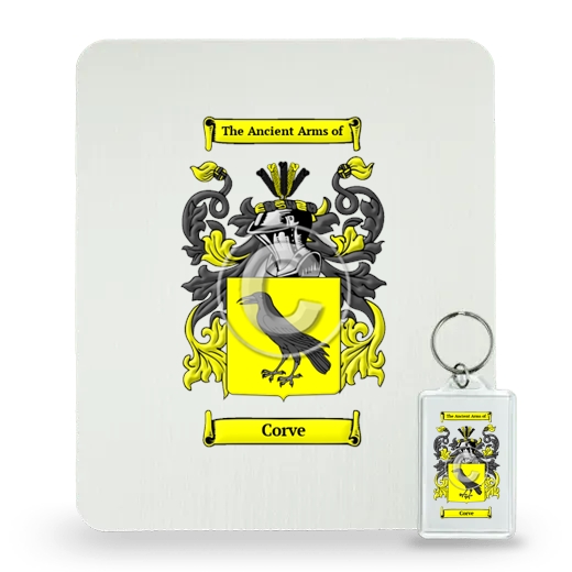 Corve Mouse Pad and Keychain Combo Package