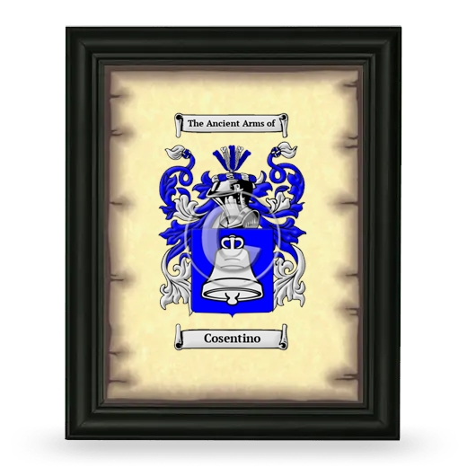 Cosentino Coat of Arms Framed - Black