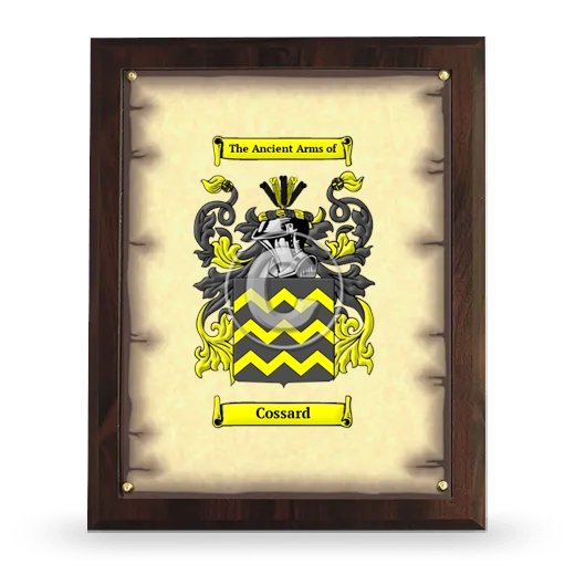 Cossard Coat of Arms Plaque