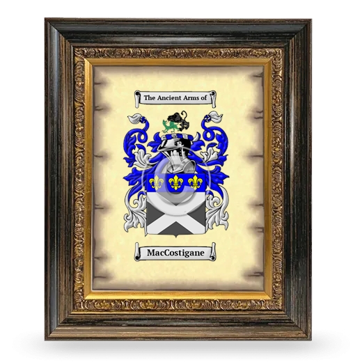 MacCostigane Coat of Arms Framed - Heirloom