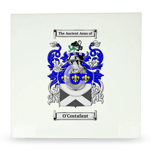 O'Costafant Large Ceramic Tile with Coat of Arms