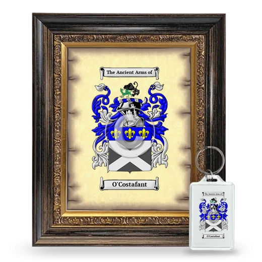 O'Costafant Framed Coat of Arms and Keychain - Heirloom