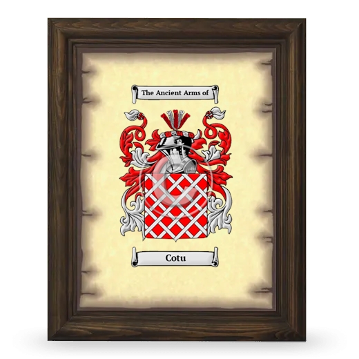 Cotu Coat of Arms Framed - Brown