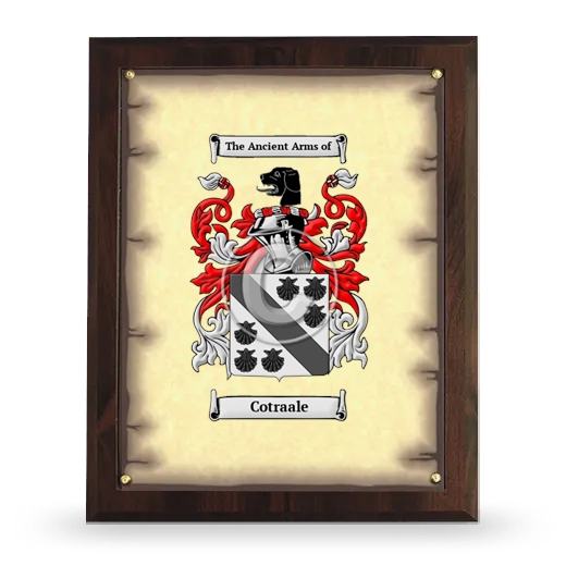 Cotraale Coat of Arms Plaque
