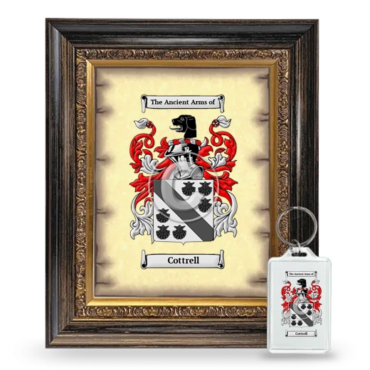 Cottrell Framed Coat of Arms and Keychain - Heirloom