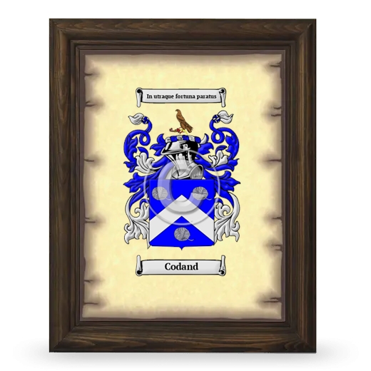 Codand Coat of Arms Framed - Brown