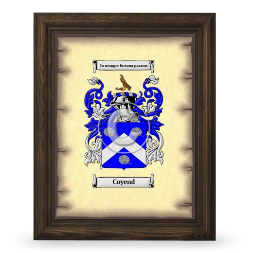 Coyend Coat of Arms Framed - Brown