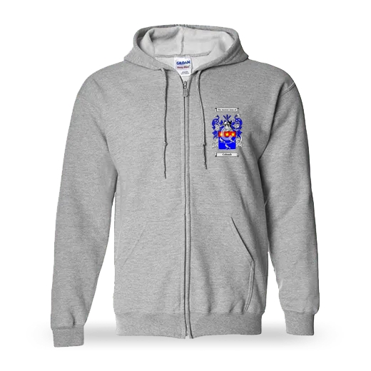 Columb Unisex Coat of Arms Zip Sweatshirt