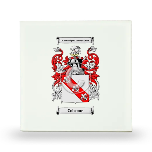Colsome Small Ceramic Tile with Coat of Arms