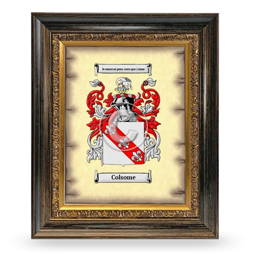 Colsome Coat of Arms Framed - Heirloom