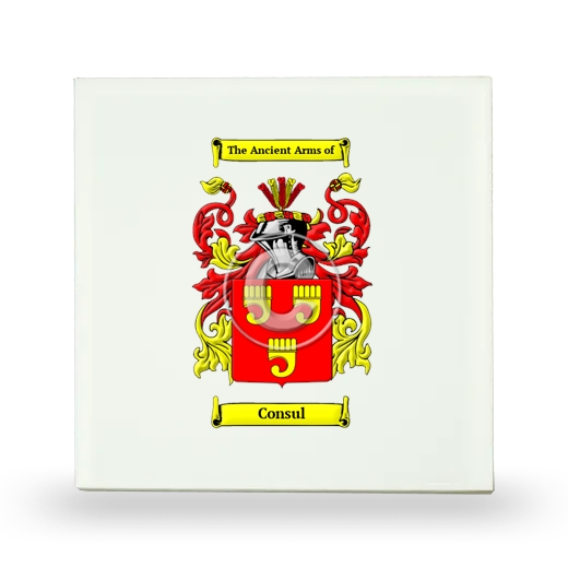 Consul Small Ceramic Tile with Coat of Arms