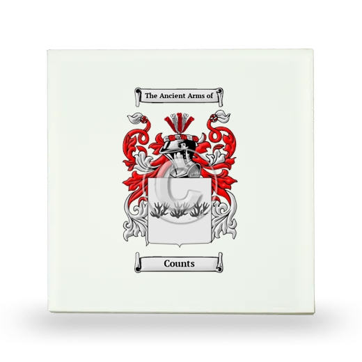 Counts Small Ceramic Tile with Coat of Arms