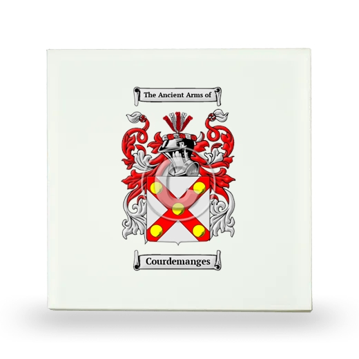 Courdemanges Small Ceramic Tile with Coat of Arms