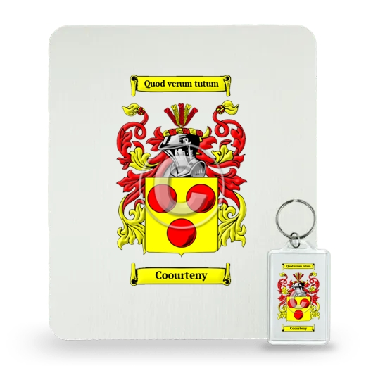 Coourteny Mouse Pad and Keychain Combo Package