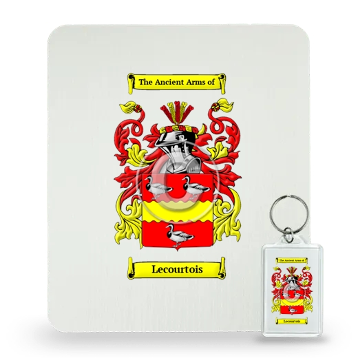 Lecourtois Mouse Pad and Keychain Combo Package