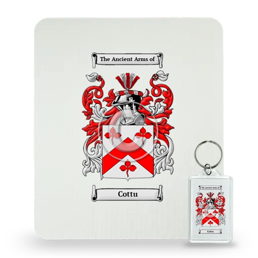 Cottu Mouse Pad and Keychain Combo Package