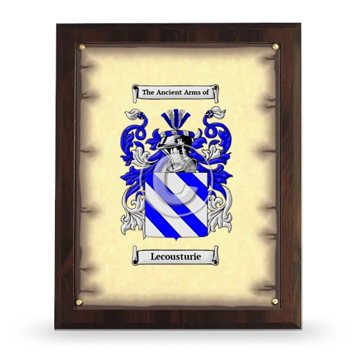 Lecousturie Coat of Arms Plaque